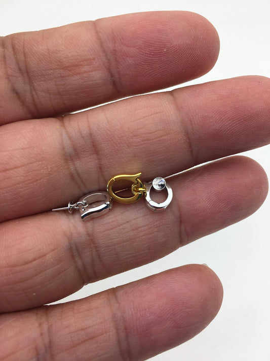 2pcs 6x8mm Silver/Gold S925 sterling silver pendant hook, for pendant,for DIY,wholesale,ASL-P-006