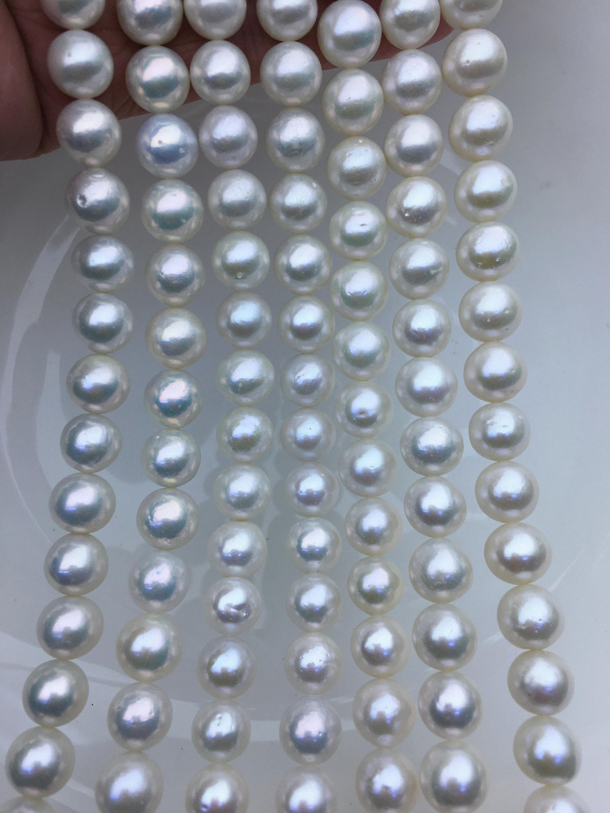 AA+ 9-11mm white round freshwater pearls,large hole,Birthday,Graduation, mother day pearl gift,RP10-2A-3