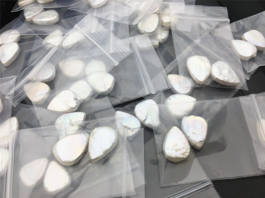 1 pair AA 12-13mm White Love Shape Freshwater Pearl loose Beads Pair,0.8mm through hole,wholesale,ZS-103-28