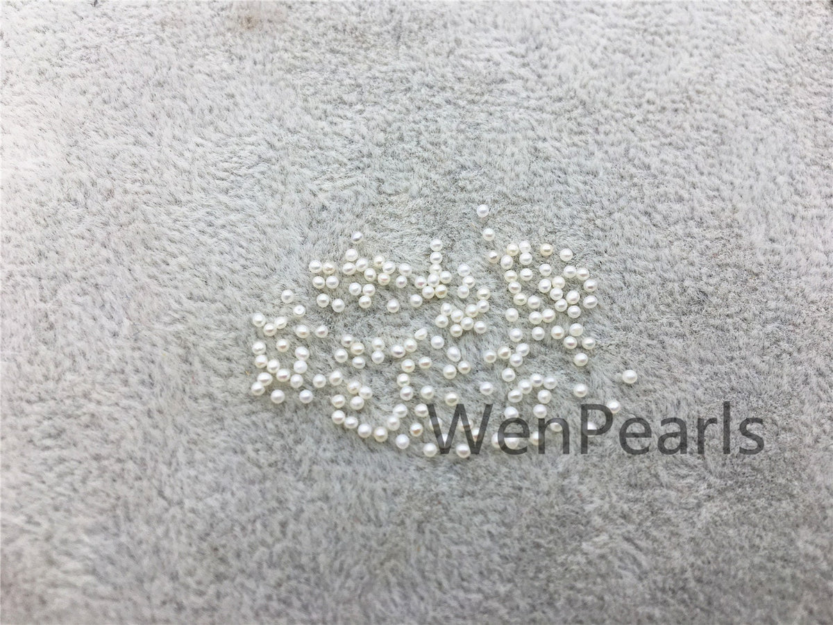 AAA 1.3-1.4mm white seed round freshwater pearls, small size white freshwater round loose pearl wholesale, tiny pearl supply, RP1-3A-2