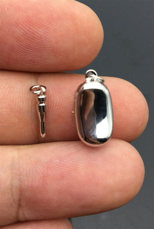 925 Sterling Silver or Alloy plated white gold Bean Shaped Clasp, Easy Push Clasp for pearl bracelet necklace, DIY clasp, ASL-CL-008