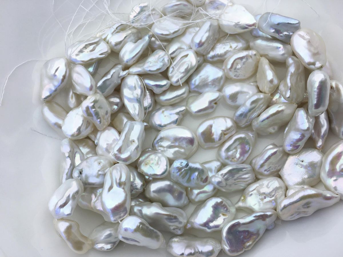 AA+ 14-16mm white long keshi baroque Freshwater Pearl, DIY Loose Freshwater Pearl, wholesale price, china wholesale pearl, ZS-200-108