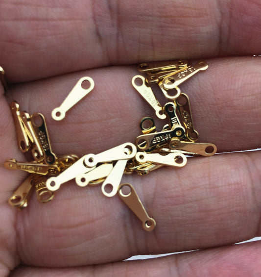 50pcs 10x6x0.6mm Yellow Gold Connector for DIY,copper plated 18k gold for make necklace,AAL-003-9