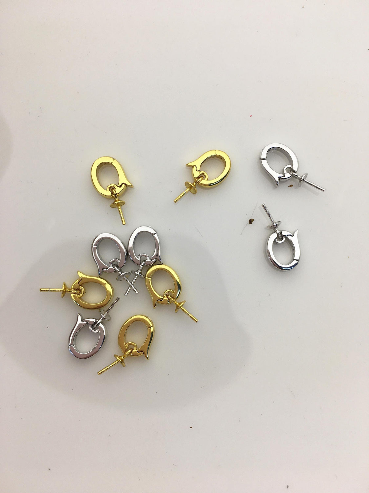 2pcs 6x8mm Silver/Gold S925 sterling silver pendant hook, for pendant,for DIY,wholesale,ASL-P-006