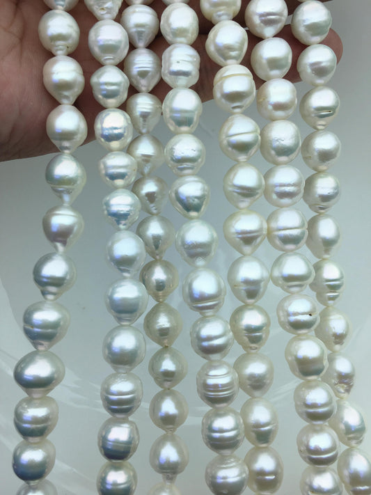 AA+ 9-11mm white circle drop Edison Freshwater Pearl,ED12-2A-5-46