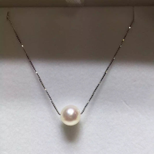 AAA 10-12mm round pearl necklace, handmade, Faith Jewelry, Pearl Jewelry, bridal set, bridal jewelry, NC1-006