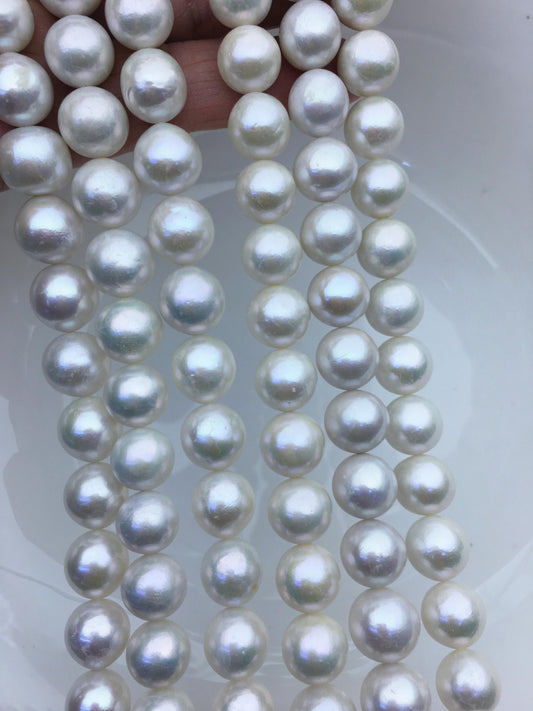 AA 11-13mm white big round Edison Freshwater Pearl,ED12-2A-5-69