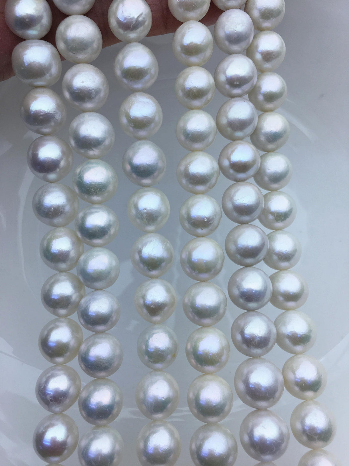 AA 11-13mm white big round Edison Freshwater Pearl,ED12-2A-5-69