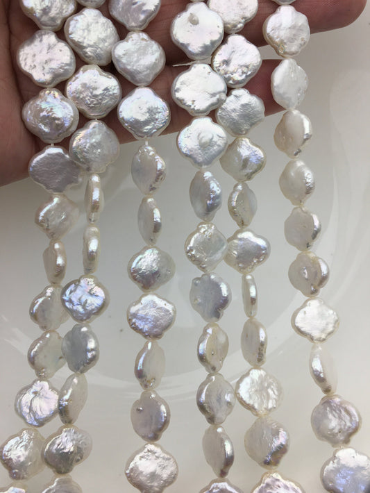 AA+ 14-15mm White baroque Freshwater Pearls , for your design,ZS-T8