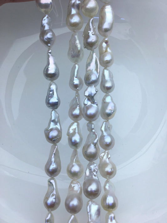 1 strands AA+ 9-11mm white flame ball pearl,FL15-2A-5-64