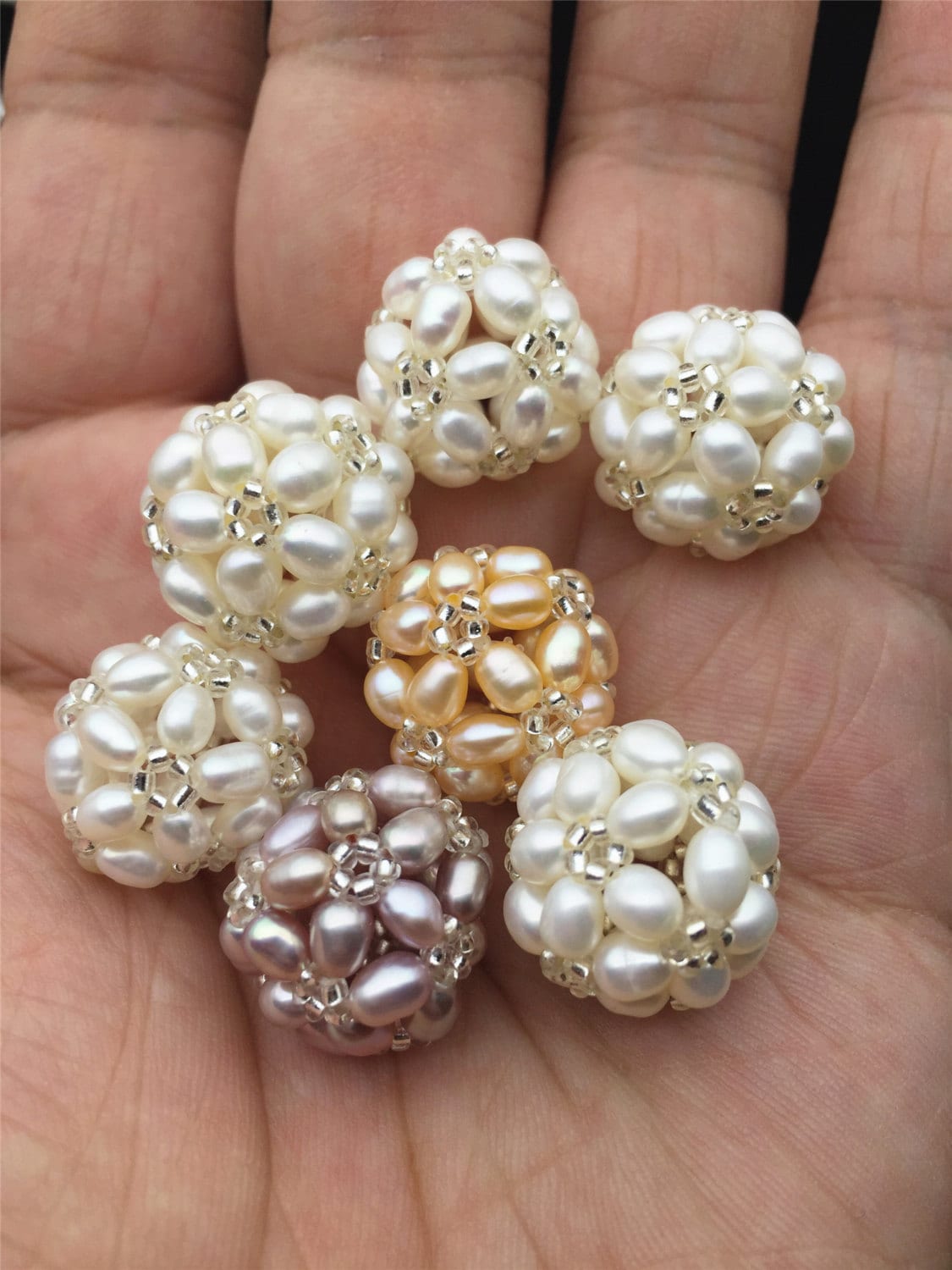 1pc 18mm pearl ball, Loose Handmade Pearl Balls, Freshwater Pearl Ball, Pearl white Pearl Ball, White Potato Bead Loose Freshwater Pearl, APL-003