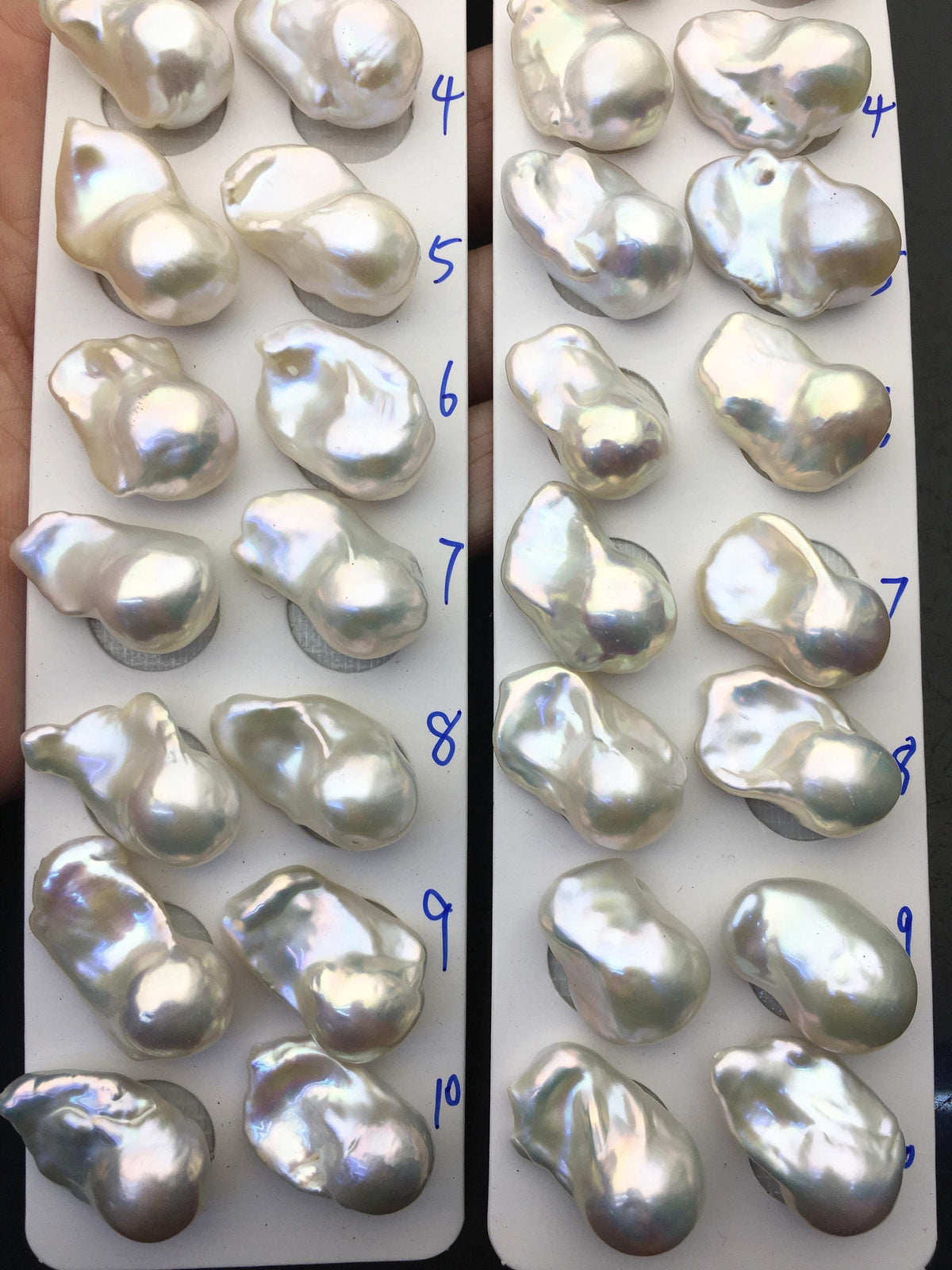 1 pair AAA 13-18x20-28mm White Flame ball Pearl Pairs-0.9mm top half hole-large Baroque freshwater pearl pairs, Fire Ball Pearl, FL15-3A-8-41