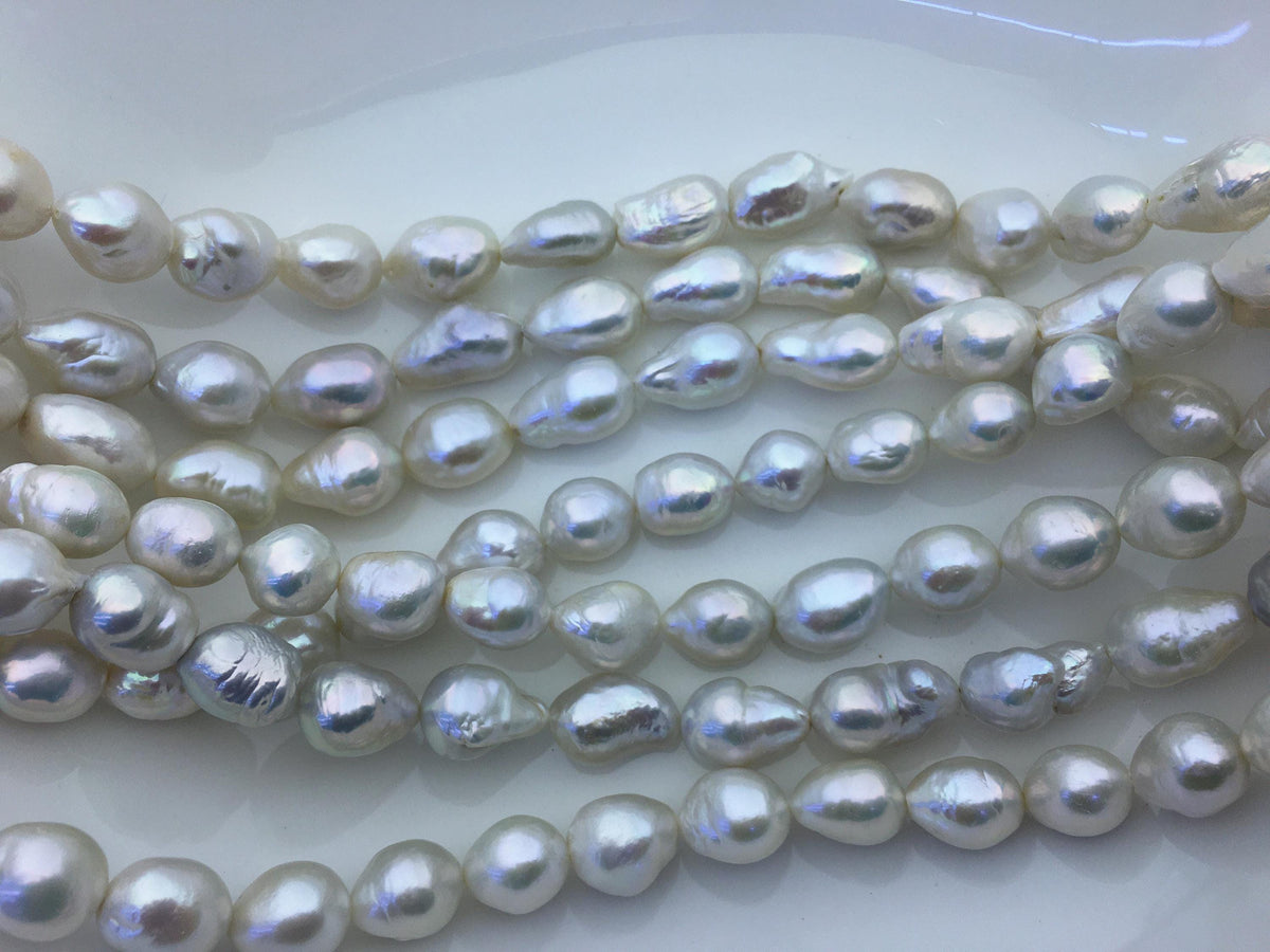 1 strands AA+ 11-13mm big white baroque drop Edison Freshwater Pearl,ED12-2A-5-16
