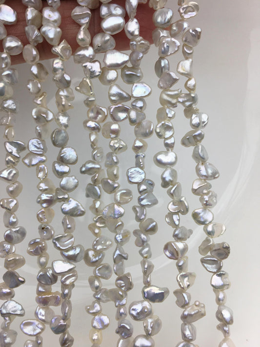 AAA 4-5mm white Keshi Pearls,full strand,wholesale price,baroque pearl,keshi pearl strands,ZS-129-4