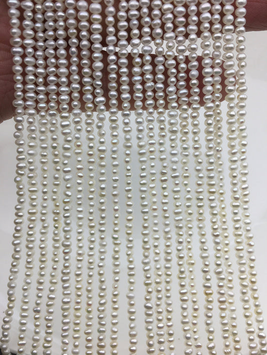 AAA 2.3-2.5mm white seed potato freshwater pearls, seed pearl, small size pearls bead wholesale, CR2-3A-8