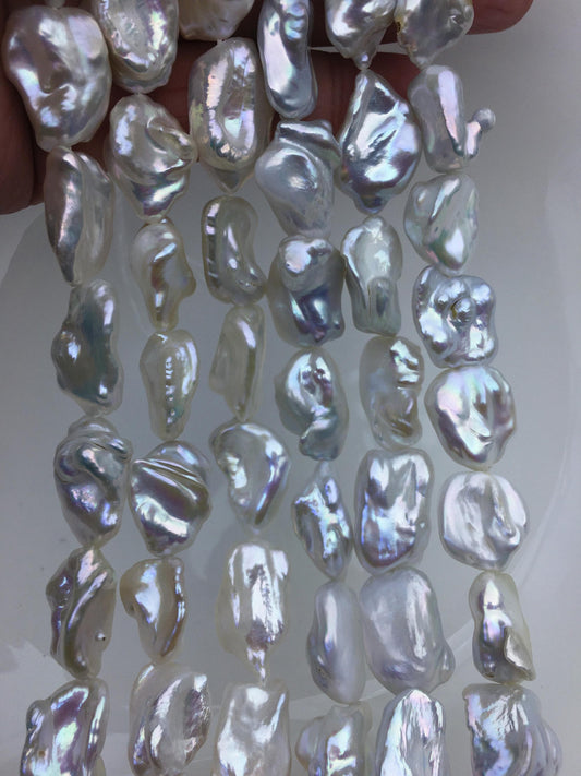 AA+ 14-16mm white thick keshi Freshwater Pearl,Loose Freshwater Pearl,wholesale price,china wholesale pearl,ZS-200-90