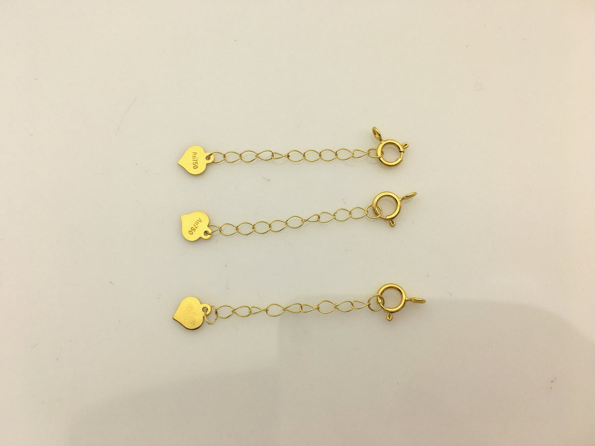 18k solid yellow gold set 4.3mm spring ring with 1.25'' chain jump spring,ASG-CL-001