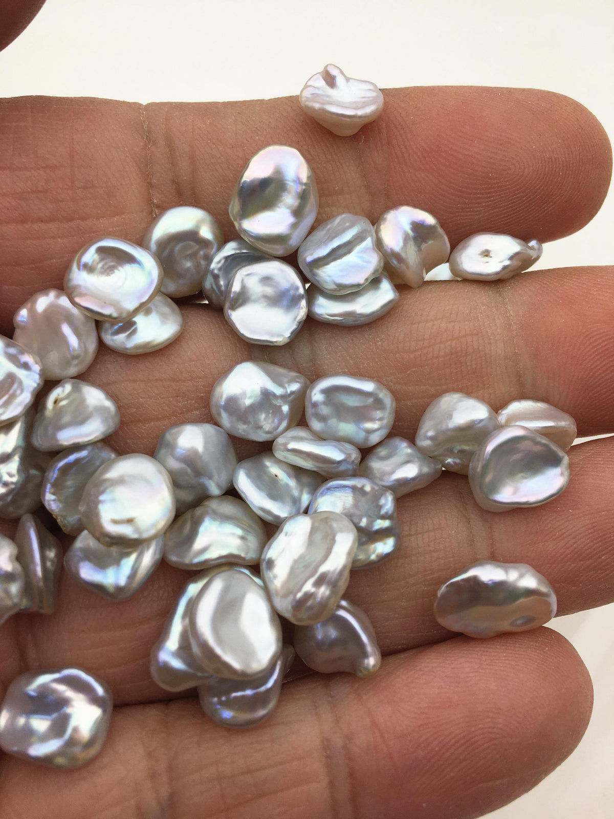 30pcs AAA 8-9mm White Thin Keshi freshwater pearls,baroque pearl,loose pearl beads,very high luster,ZS-127-10