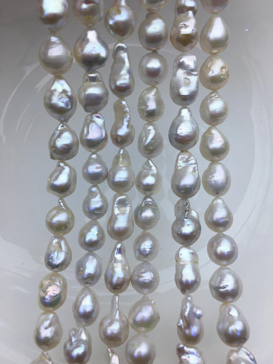 1 strands AA+ 9-11mm white flame ball pearl,FL15-2A-5-60