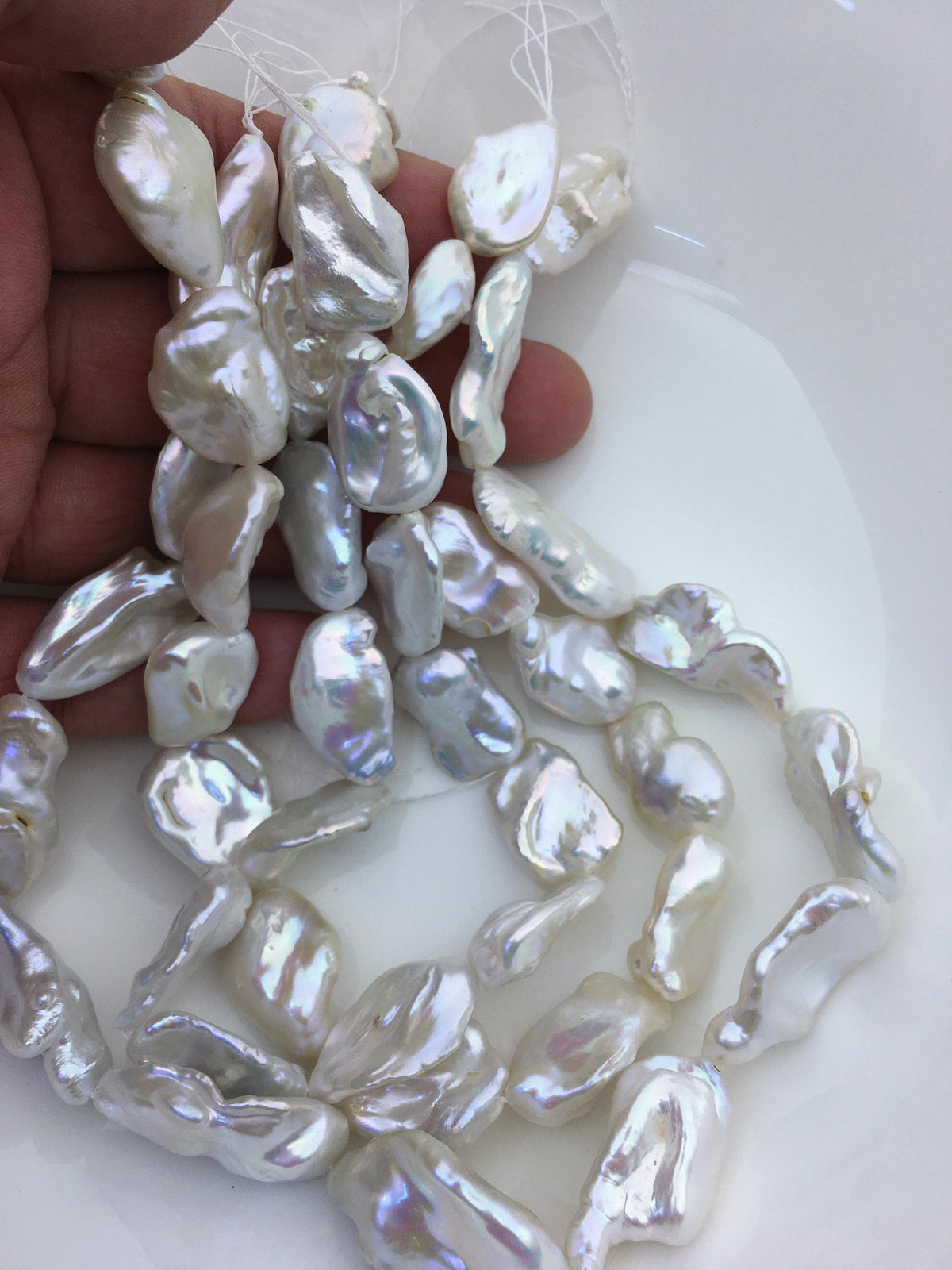AA+ 14-16mm white keshi baroque Freshwater Pearl, DIY Loose Freshwater Pearl, wholesale price, china wholesale pearl, ZS-200-115