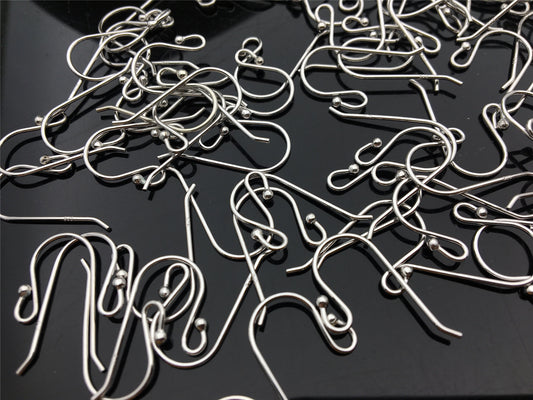5 pairs 11x20mm Sterling Silver White/Yellow dangle hook, Sterling Silver, for dangle earrings,DIY,wholesale,ASL-ER-017