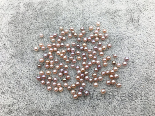 AAA 2.3-2.5mm purple round seed freshwater pearls,half hole,tiny pearl supply,good quality,no hole,through hole,RP2-3A-4
