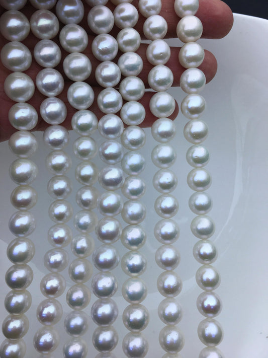 AAA- 9-11mm white round freshwater pearls,full strand,RP9-3A-2