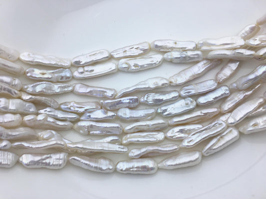 AA+ 8-10mm white Thick Keshi Biwa Pearl Necklace,ZS-200-120-13
