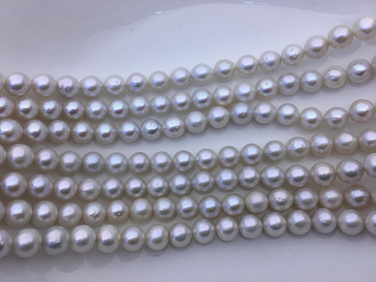 AA+ 8-10mm white near round Edison Freshwater Pearl,RP8-2A-1