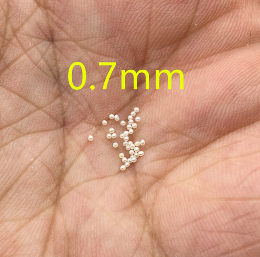 AAA 0.7mm white near round freshwater seed pearls,no hole,Cultured pearl,diy pearl beads,Happiness,birthday,RP1-3A-11