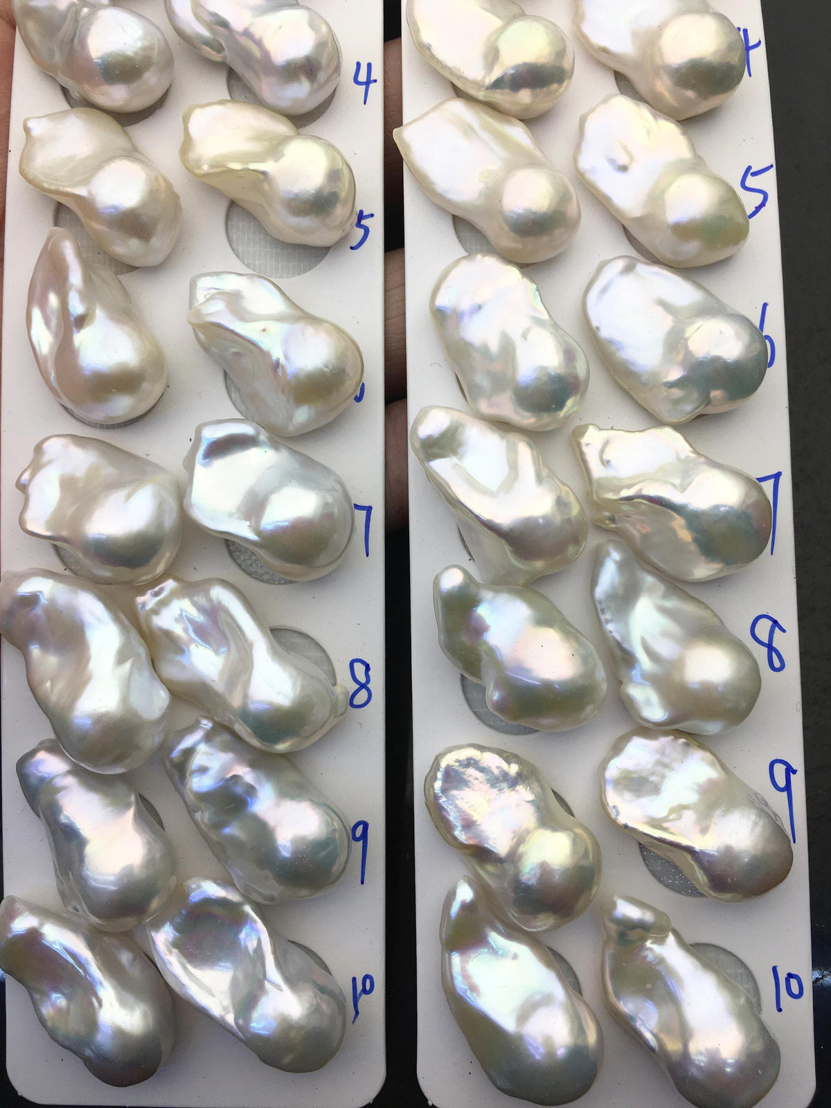 1 pair AAA 14-17x19-28mm White Flameball Pearl Pairs, 0.9mm top half hole, Baroque Cultured Freshwater Pearl, flameball pearls, FL15-3A-8-40