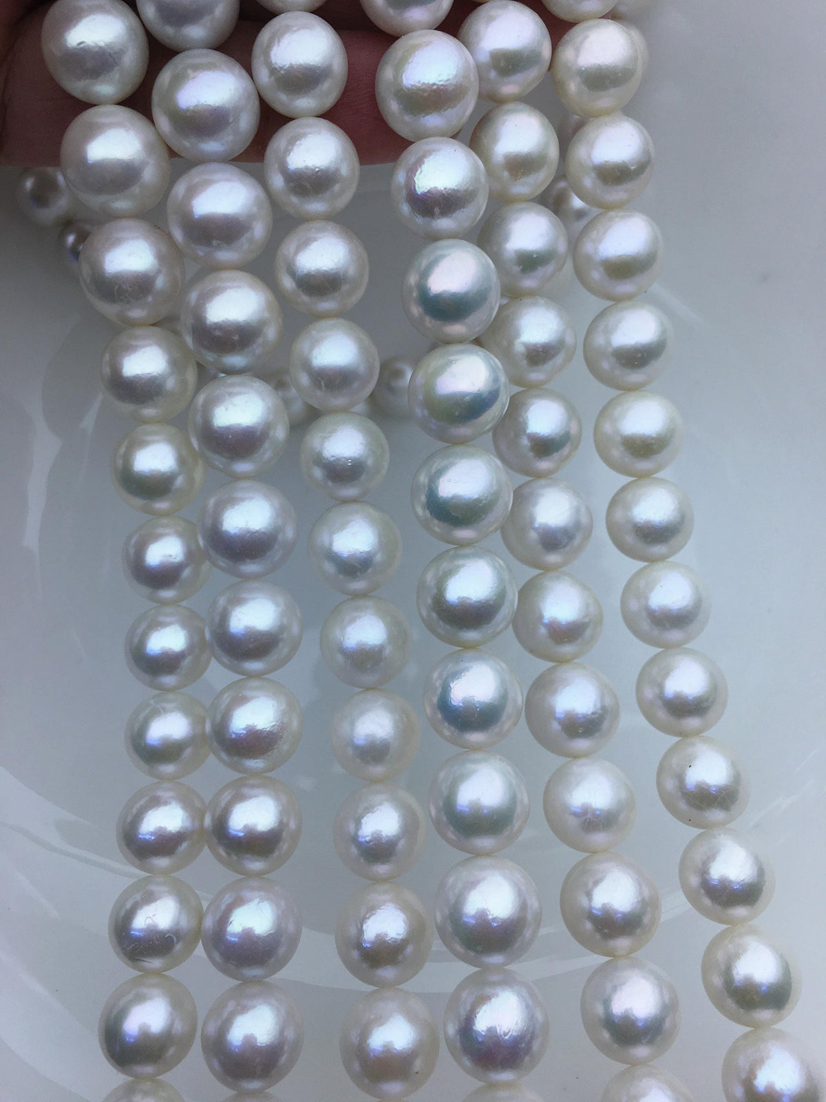 AA+ 11-13mm white round freshwater pearls, loose pearl beads, round pearl string, pearl necklace DIY jewelry material, RP12-2A-3
