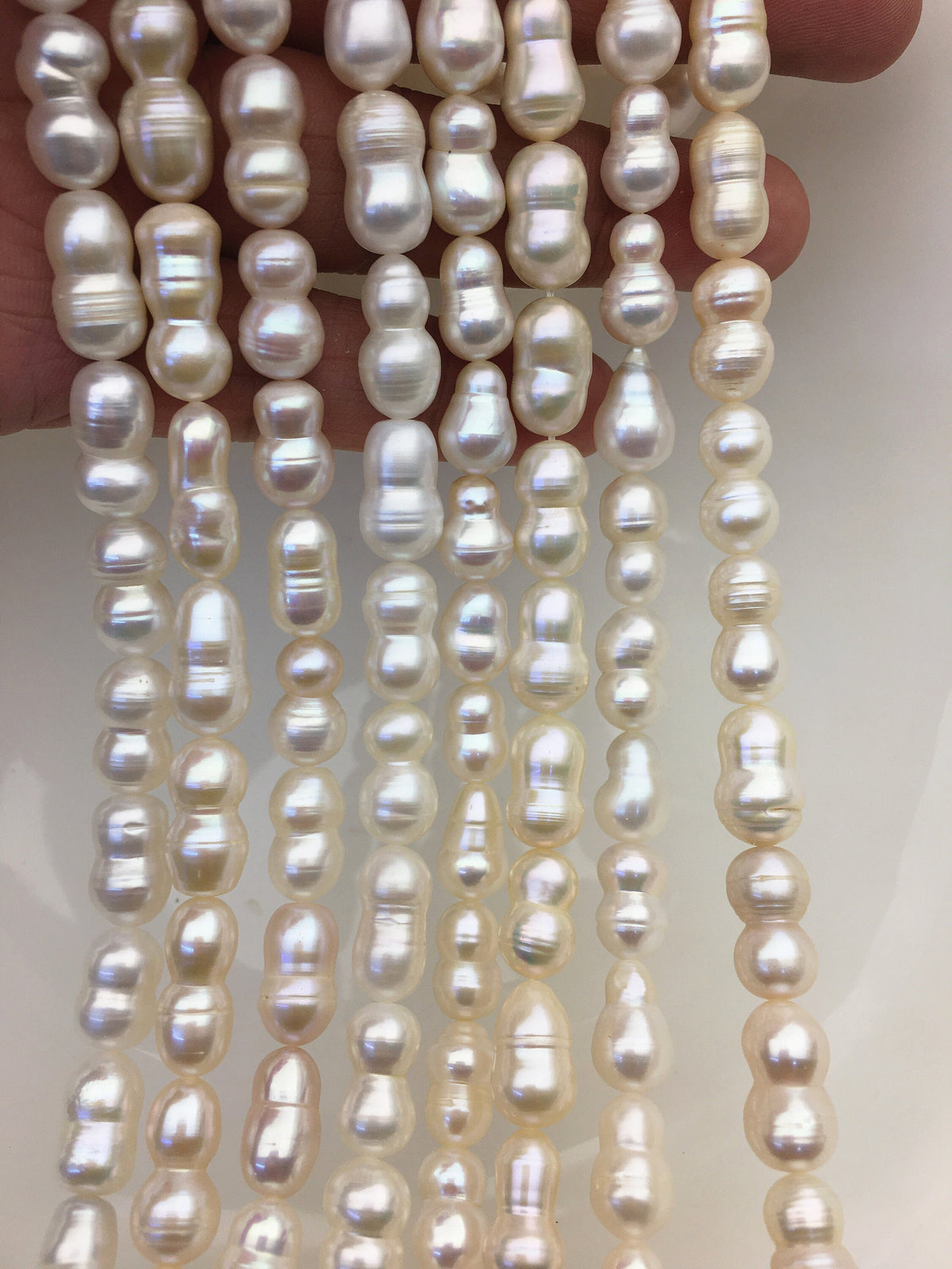 AA+ 8-10mm White Gourd baroque pearls-Baroque Gourd,DIY,high luster,ZS-114-17