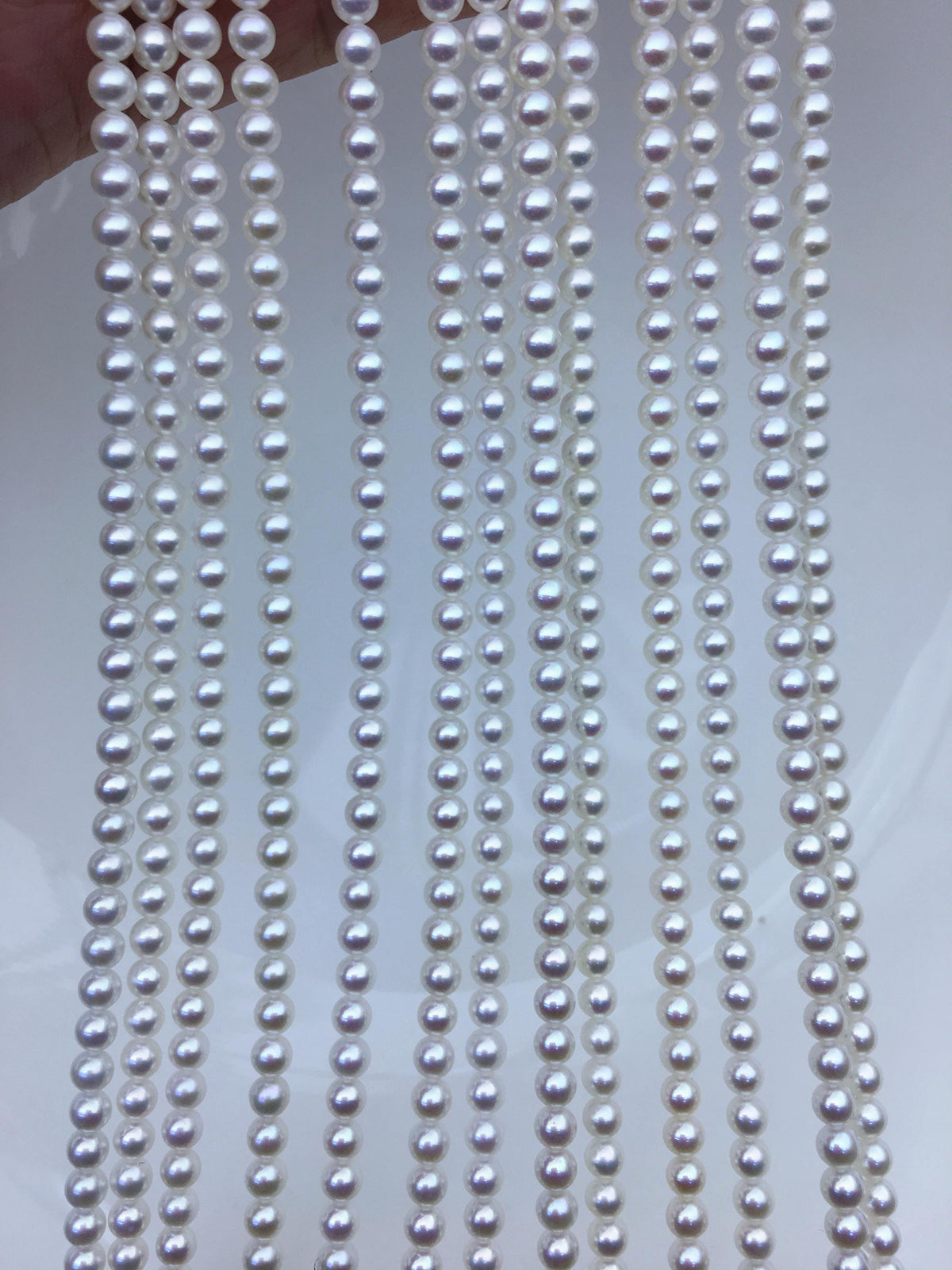 AAA 3.5-4mm white round freshwater pearls, seed pearl, white pearl, full strand, round pearl strands, pearl wholesale, RP3-3AY-GJ-6