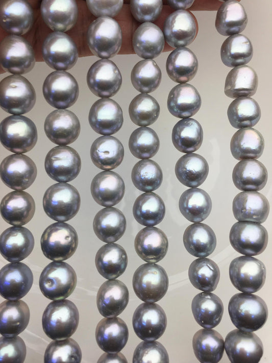AA+ 10-12mm white oval Edison Freshwater Pearl,ED12-2A-5-4
