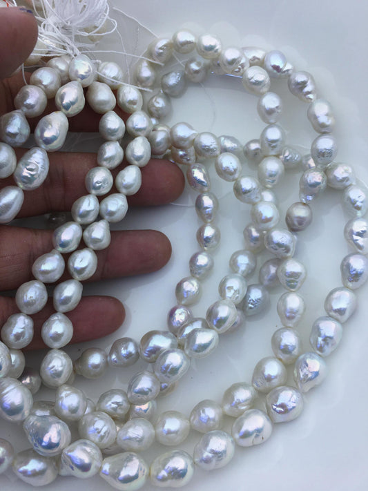AA+ 9-11mm white baroque drop Edison Freshwater Pearl,ED12-2A-5-61