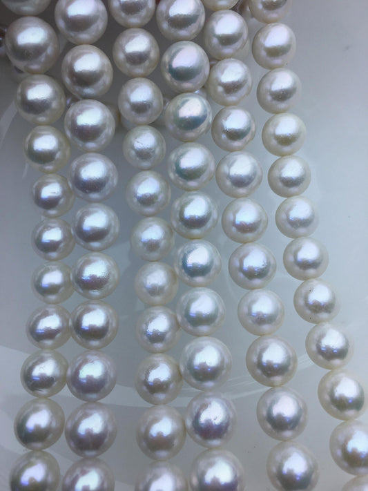 AA+ 11-13mm white round freshwater pearls, loose pearl beads, round pearl string, pearl necklace DIY jewelry material, RP12-2A-3