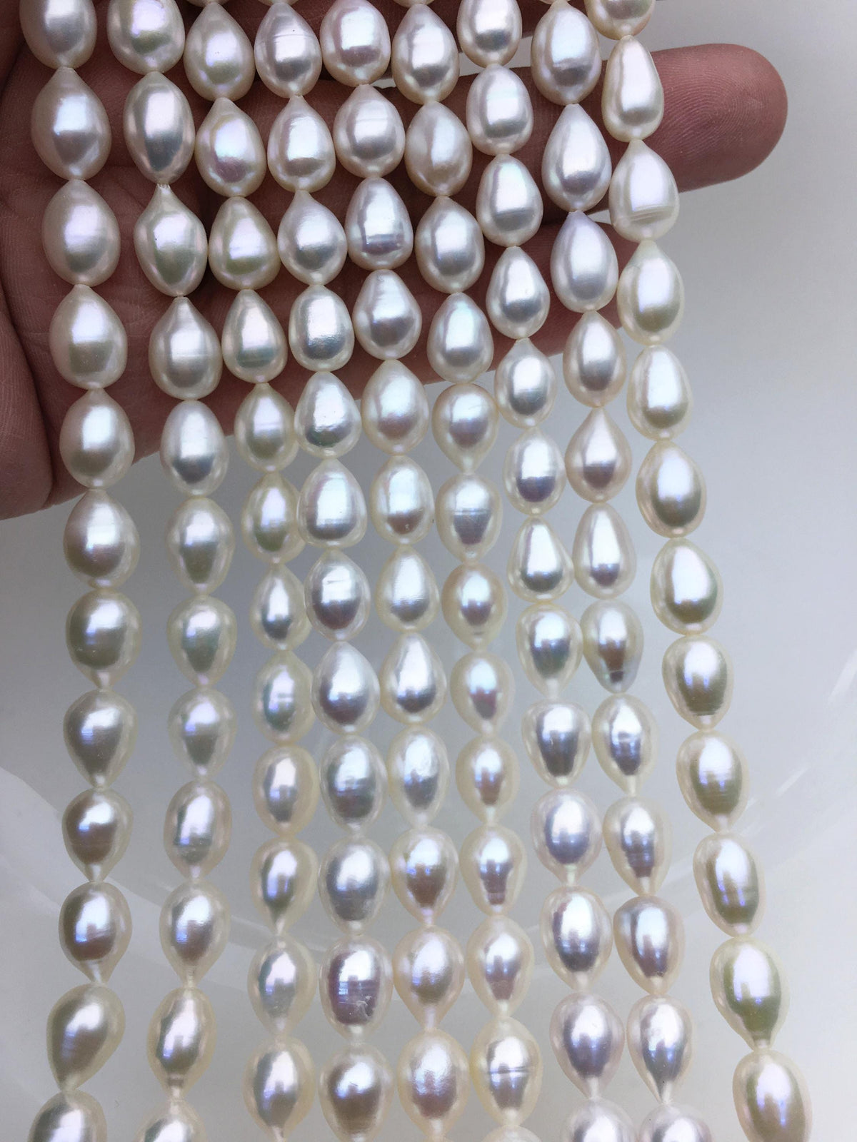 AAA- 7.2-8mm*8-11mm white Teardrop freshwater pearls,oval loose pearl beads,diy pearl,genuine freshwater pearl,LR8-T7