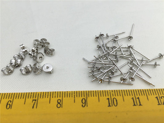 Quality Update! High quality sterling silver stud, s925 sterling silver stud, rose gold, yellow gold stud for earrings, ASL-ER-003