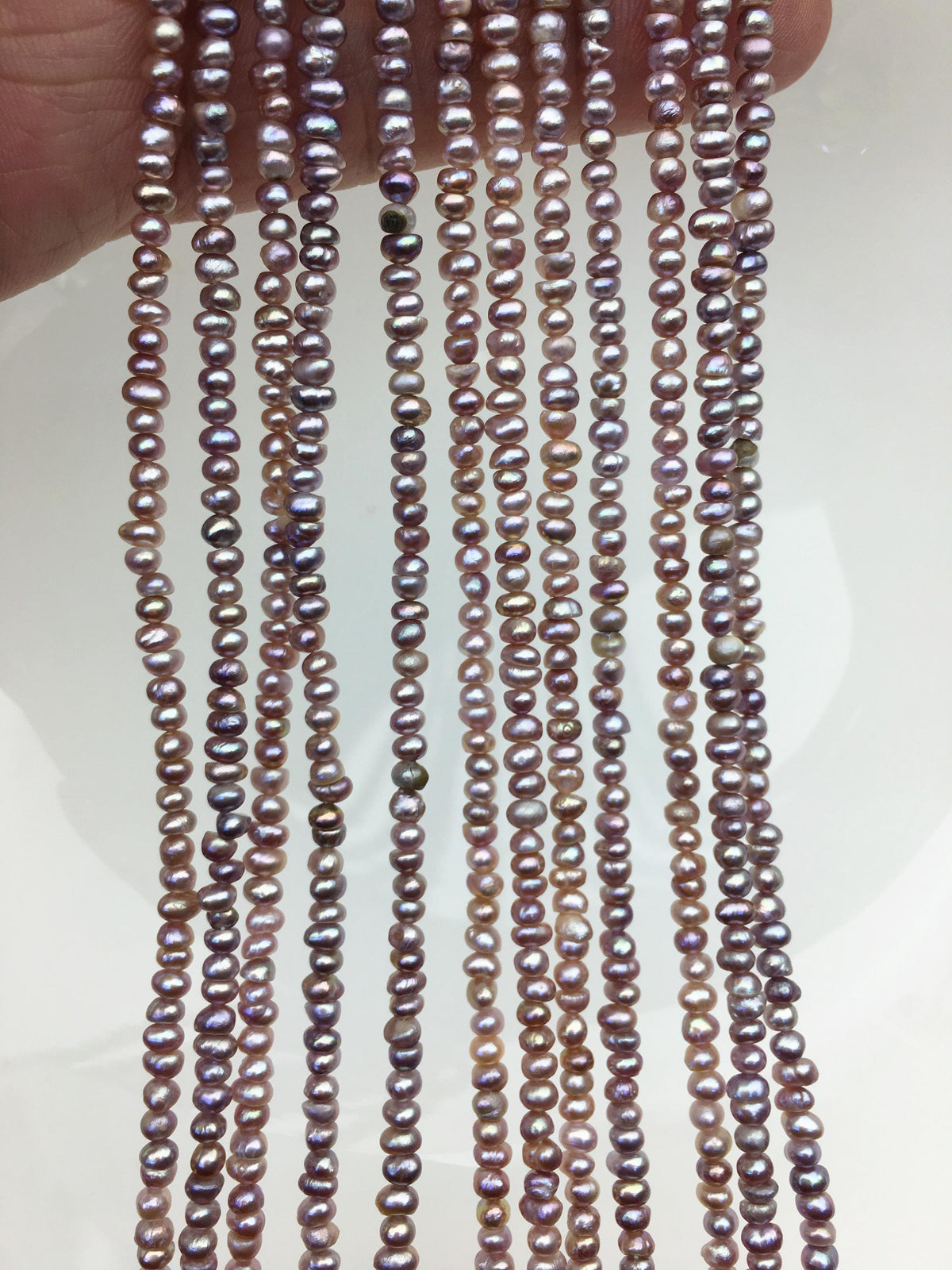 AA 3-3.5mm purple tiny button potato freshwater pearls,Rondelle pearl Beads,loose strands,SM3-2A-5