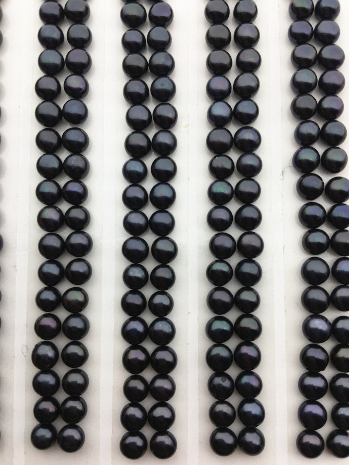 10 pairs AAA 4-4.5mm black button round pearls pairs,loose pearls,BTN4-4A-4