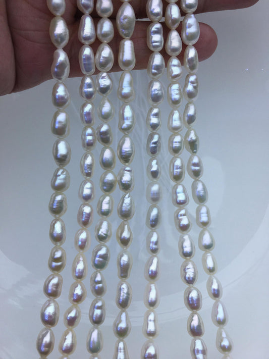 1 strands AAA 5-7mm white keshi Freshwater Pearl,ZS-200-7