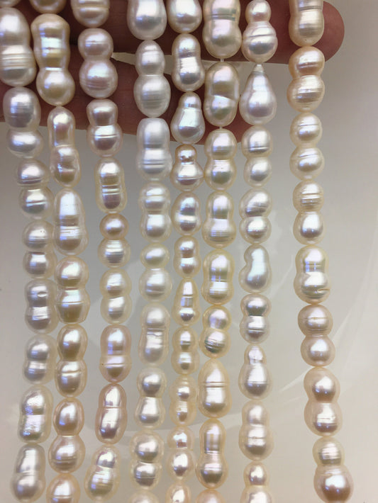 AA+ 8-10mm White Gourd baroque pearls-Baroque Gourd,DIY,high luster,ZS-114-17