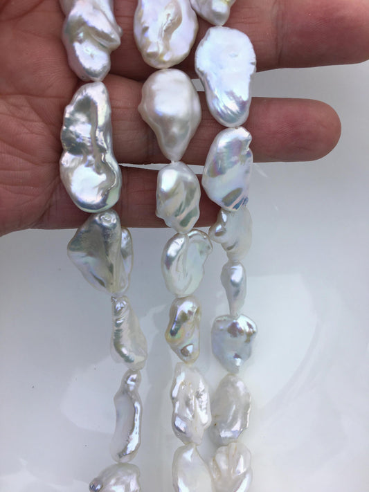 AA+ 14-16mm white keshi baroque Freshwater Pearl, DIY Loose Freshwater Pearl, wholesale price, china wholesale pearl, ZS-200-115