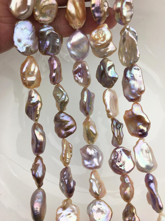 AAA 13-15mm natural pink purple keshi Freshwater Pearl, DIY Loose Freshwater Pearl, wholesale price, china wholesale pearl, ZS-200-121-3