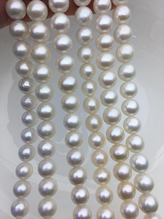 AA+ 9-11mm white round freshwater pearls,RP9-2A-2