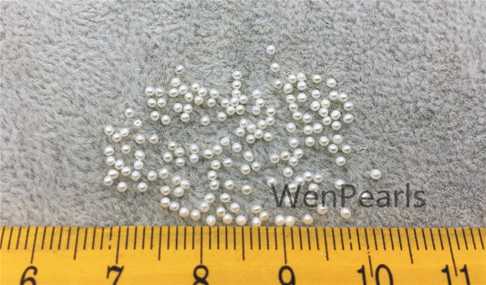 AAA 1.3-1.4mm white seed round freshwater pearls, small size white freshwater round loose pearl wholesale, tiny pearl supply, RP1-3A-2