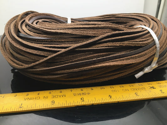 3mmx2mm Flat crazy-horse Oil Leather Cord, Soft Leather, Select Length, pull-up leather, Wholesale, Distressed Matte Finish, LC3-208