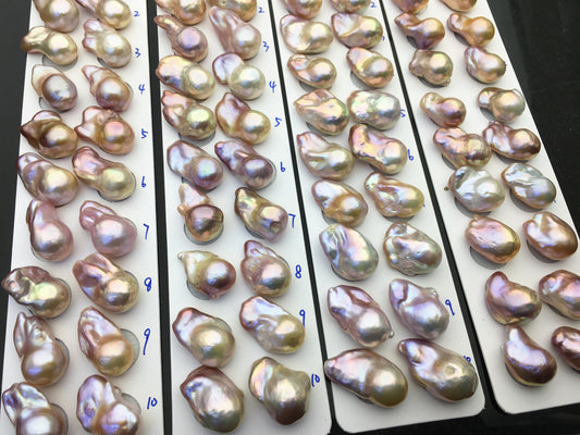 1 pair AAA 13-15mm Purple Rainbow Flame ball Pearl Pairs - large Baroque freshwater pearl pairs, Fire Ball Pearl, FL15-3A-8-8