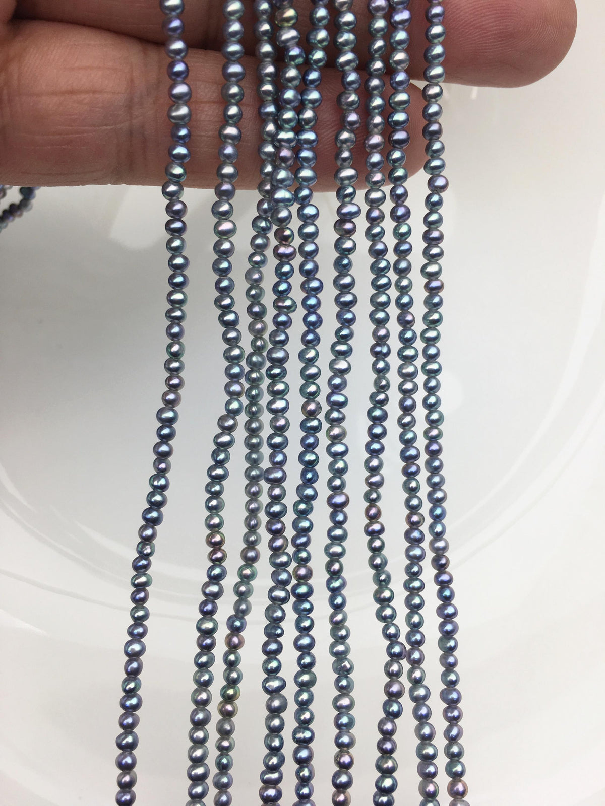 AAA 2.5-3mm black blue seed potato freshwater pearls, seed pearl, small size pearls bead wholesale, CR2-3A-5